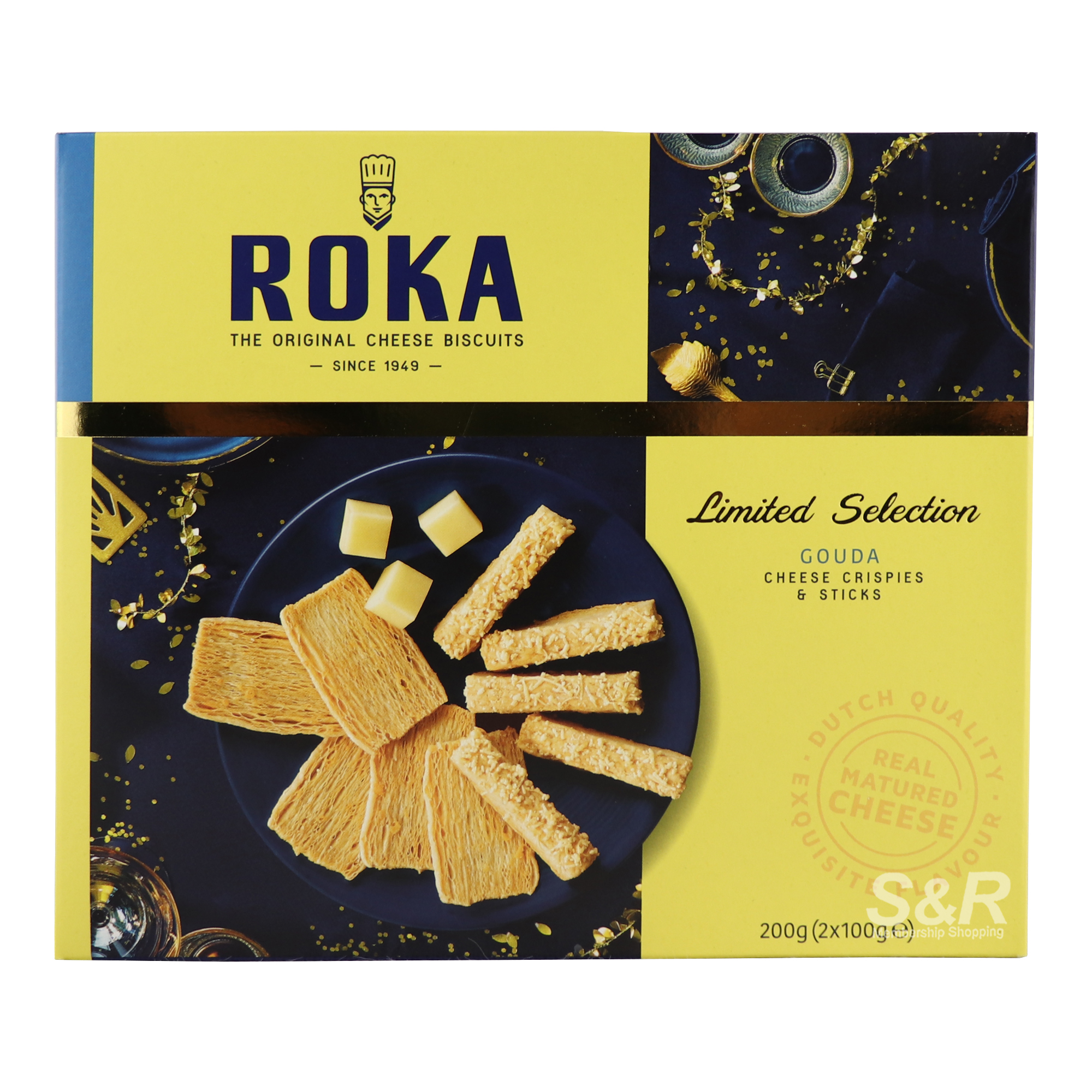 Roka Gouda Cheese Crispies and Sticks 2 packs x 100g Roka Gouda Cheese Crispies and Sticks 2 packs x 100g